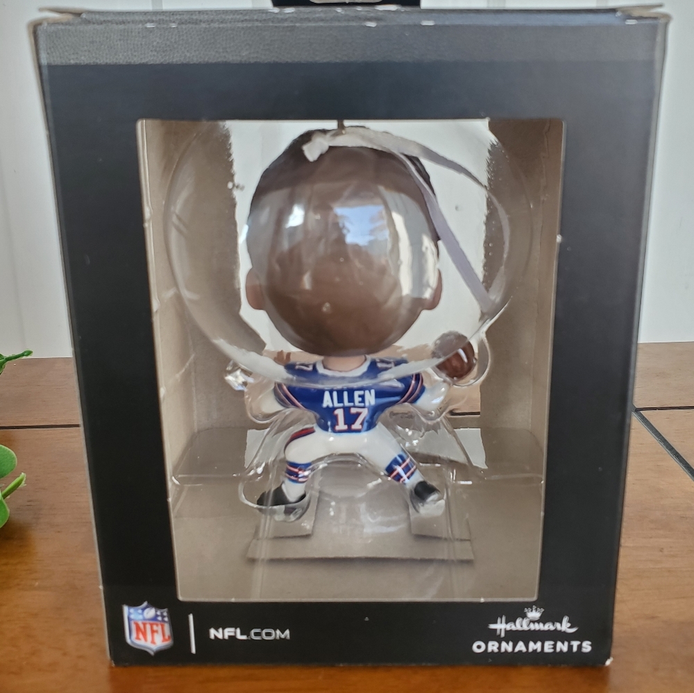 NIB 2022 Hallmark/ Josh Allen "Bouncing Buddy" Bobblehead Ornament - Picture 5 of 14